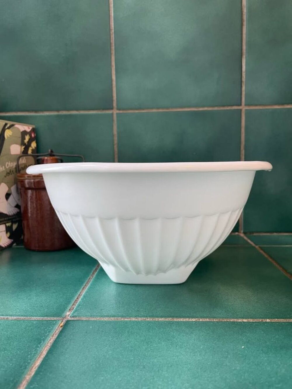 Vintage Milk Glass Mixing Bowl